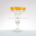 Colorful Rim Cocktail Glass